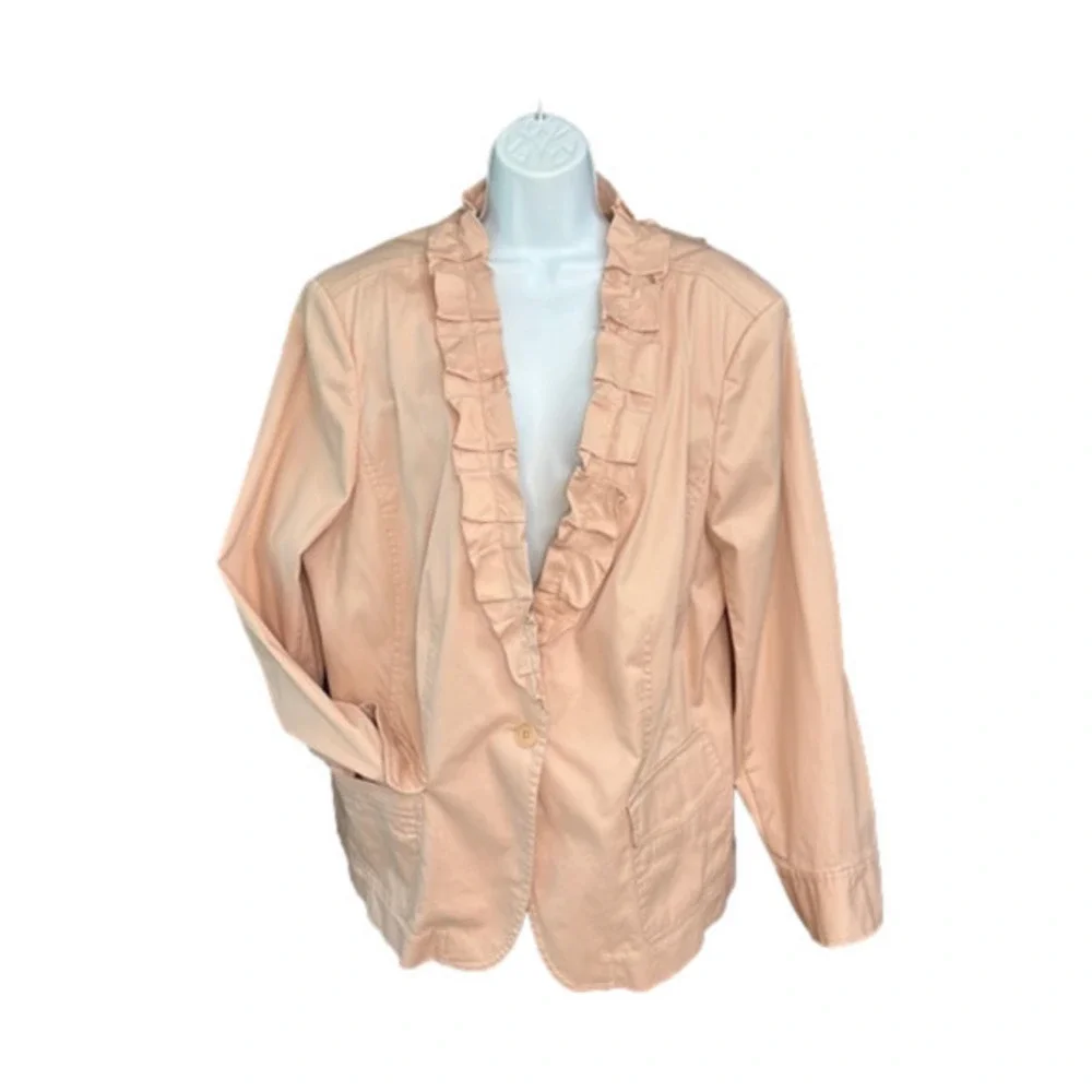 Talbots Ruffled Blazer Blush 20W - Picture 1 of 16